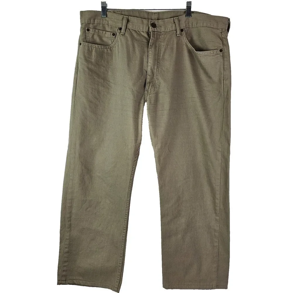 Levi's 505 Men's Regular Fit Straight Leg Workwear‎ Jeans W40 Tan Beige
